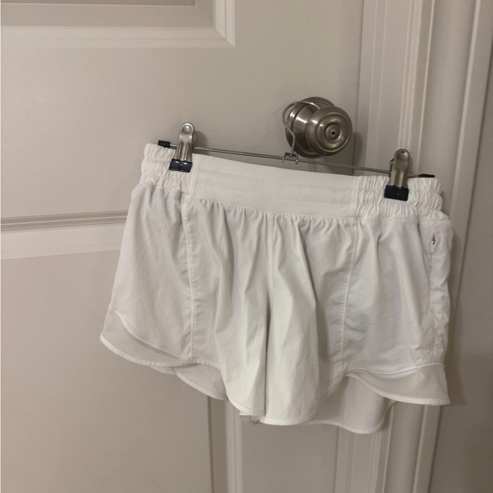 Lululemon Hotty Hot White Athletic Shorts